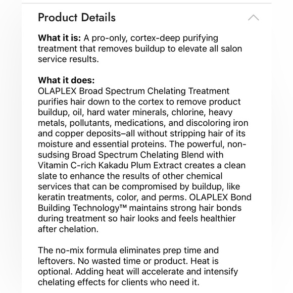 Olaplex 🔥Broad Spectrum Chelating Treatment 12.55 Fl. Oz.NEW - Picture 8 of 8